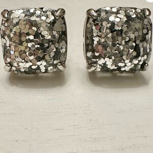 Kate Spade Silver Glitter Earrings
